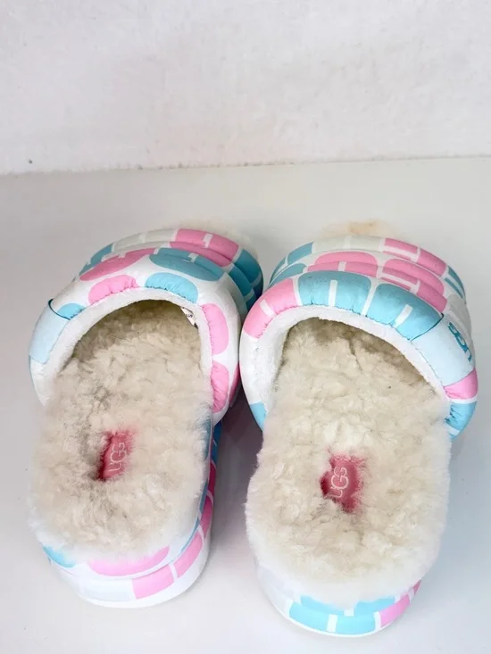 UGG Pride Maxi Platform Slide Sandal Pink Blue Size 8 multicolor Summer sandal - Picture 7 of 11